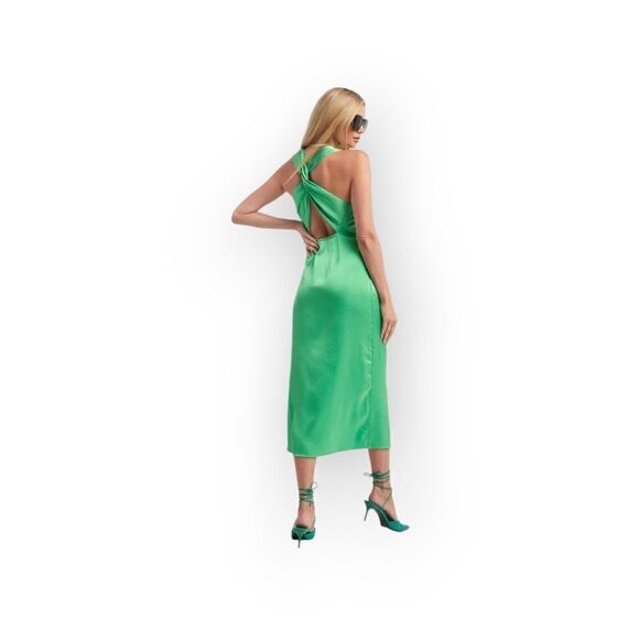 Samsoe and Samsoe Scilla Midi dress Vibrant‎ green - Picture 1 of 16
